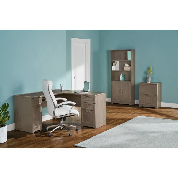 slide 9 of 10, Realspace Magellan 59""W L-Shape Corner Desk, Gray, 1 ct