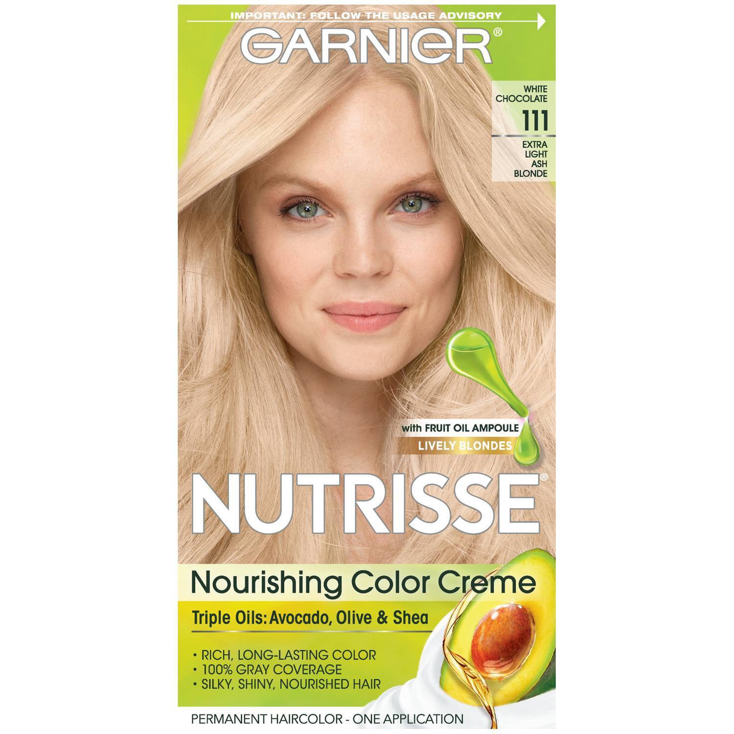 slide 1 of 1, Garnier Nourishing Permanent Hair Color Creme - 111 Extra-Light Ash Blonde, 1 ct