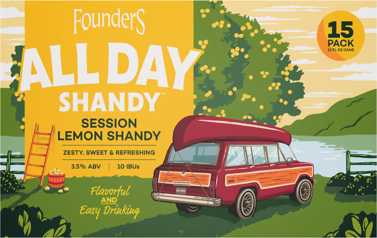 slide 1 of 5, Founders Brewing Co. Beer, Session Lemon Shandy, All Day Shandy, 15 Pack, 15 ct; 12 oz
