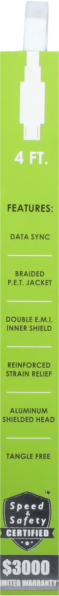 slide 11 of 11, Hottips! Micro-USB Connector 4 Feet Charge & Sync Cable 1 ea, 1 ct