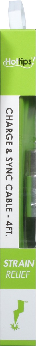 slide 7 of 11, Hottips! Micro-USB Connector 4 Feet Charge & Sync Cable 1 ea, 1 ct