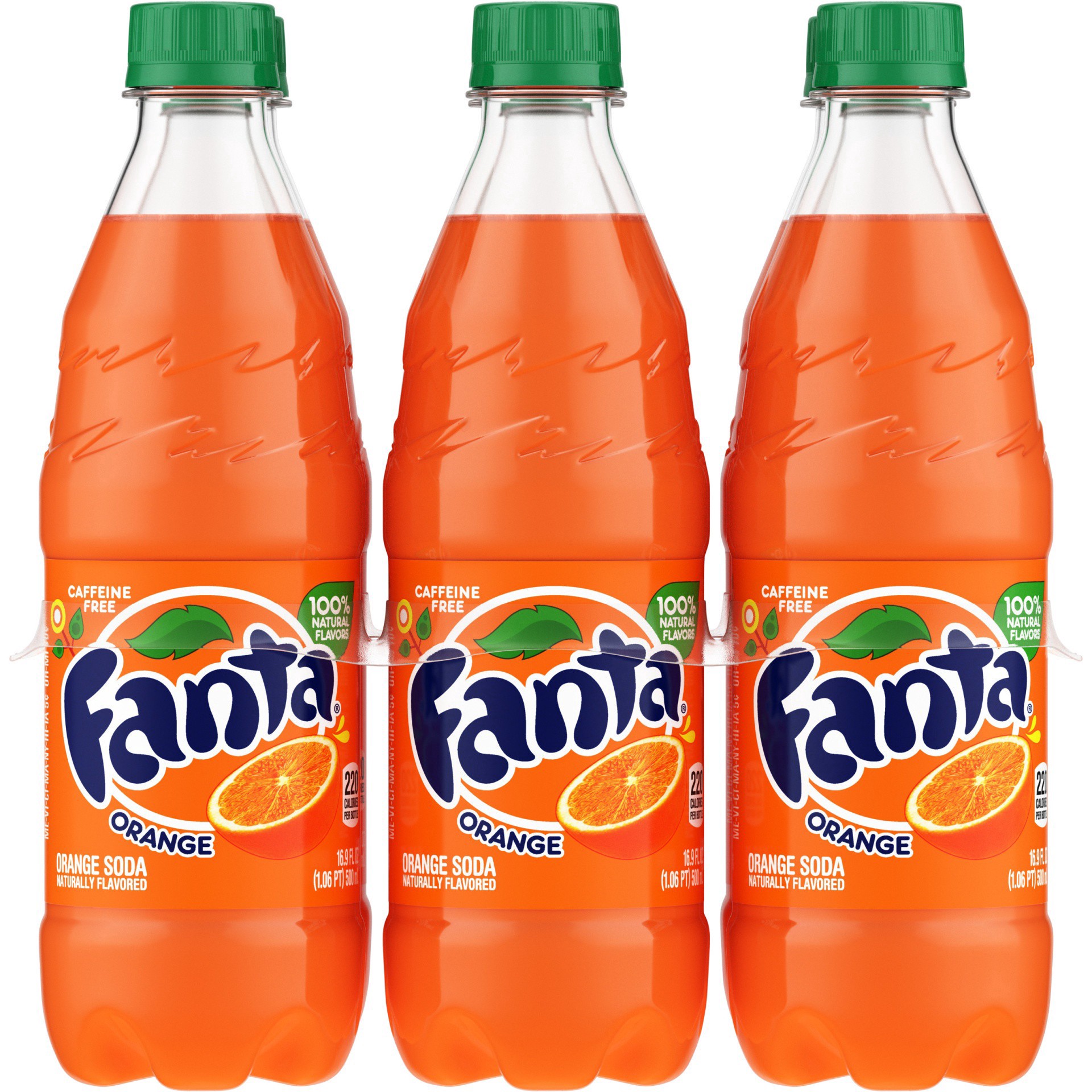 slide 25 of 25, Fanta Orange Soda Bottles, 6 ct; 16.9 oz