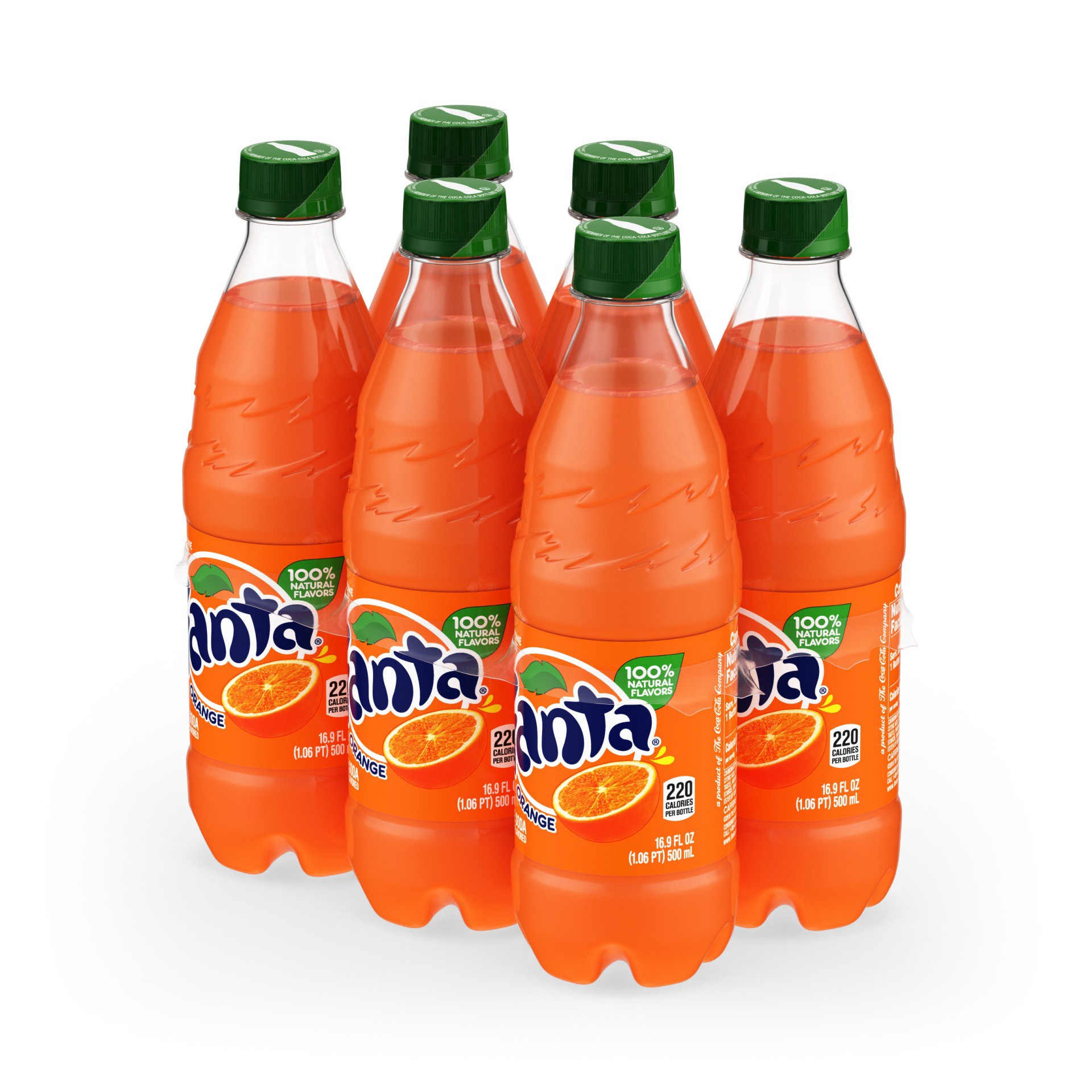 slide 10 of 25, Fanta Orange Soda Bottles, 6 ct; 16.9 oz