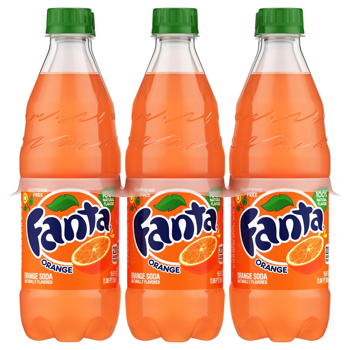 slide 1 of 25, Fanta Orange Soda Bottles, 16.9 fl oz, 6 Pack, 6 ct