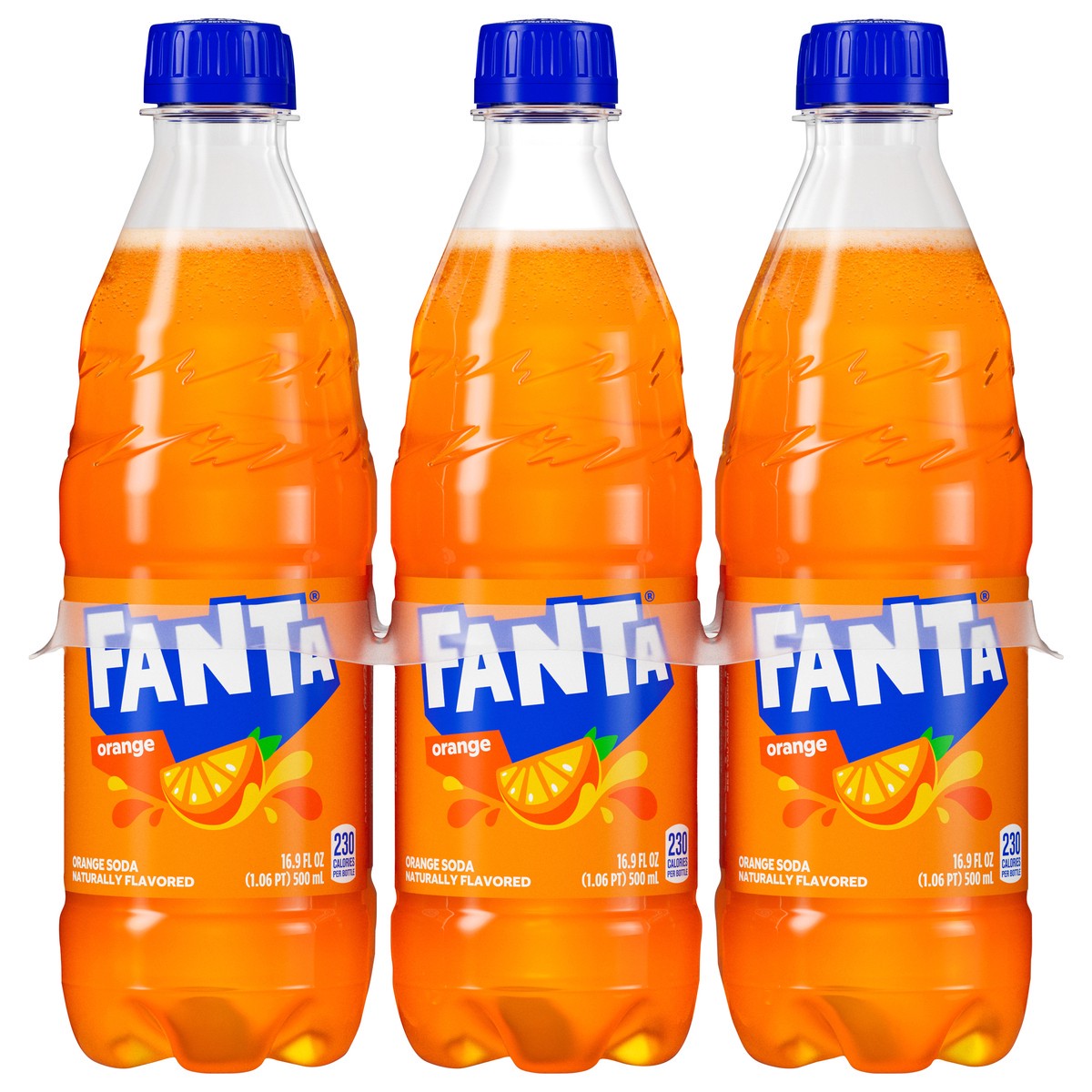 slide 1 of 25, Fanta Orange Soda Bottles, 16.9 fl oz, 6 Pack, 6 ct; 16.9 fl oz