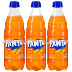 Fanta Orange Soda Bottles, 16.9 fl oz, 6 Pack