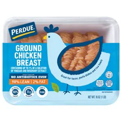 Perdue No Antibiotics Ever Ground Chicken Breast 98% Lean 2% Fat