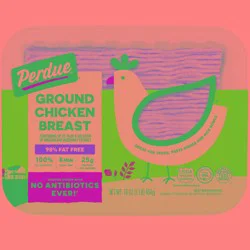 Perdue No Antibiotics Ever Ground Chicken Breast 98% Lean 2% Fat