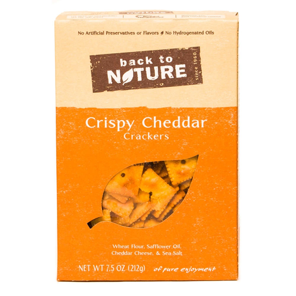 slide 1 of 1, Back to Nature Crackers, Crispy Cheddar, 7.5 oz