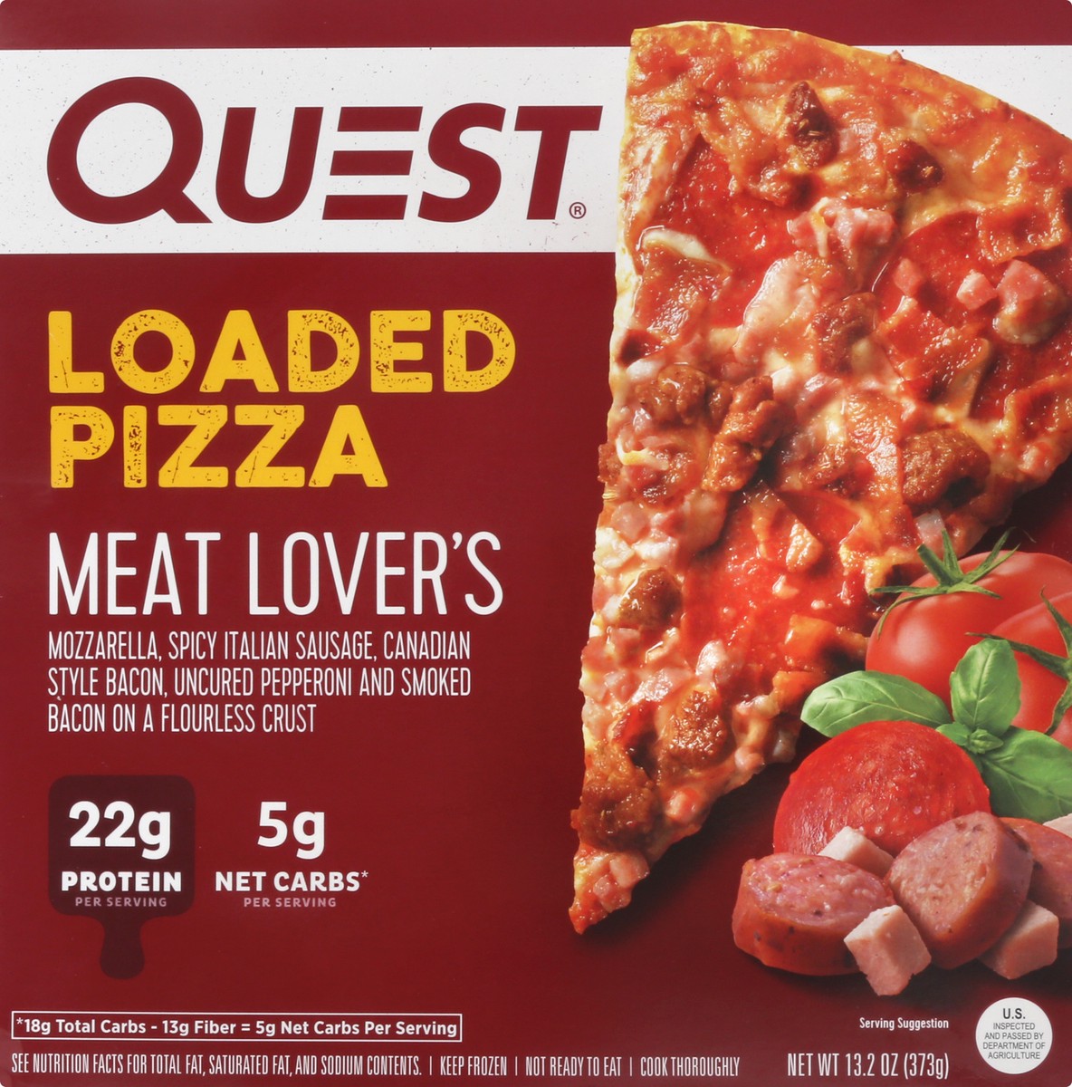 slide 2 of 13, Quest Loaded Meat Lover's Pizza 13.2 oz, 13.2 oz