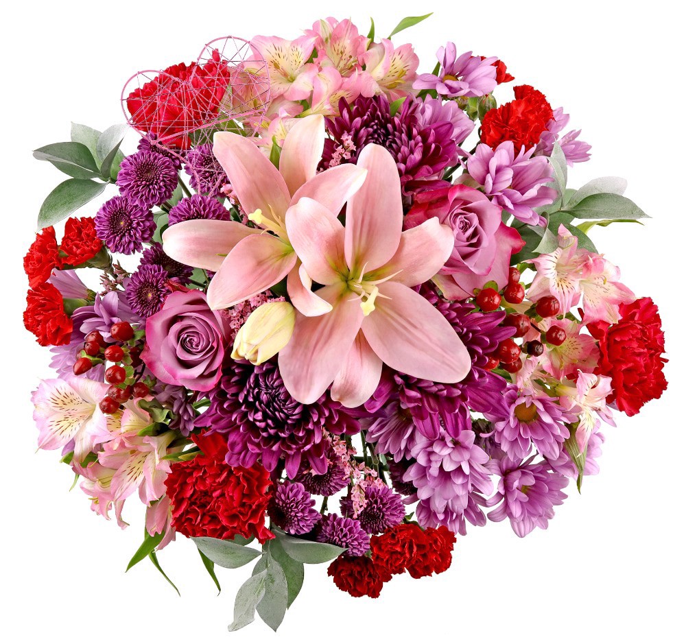 slide 1 of 1, Valentine's Day Lovely Fresh Flowers Bouquet, 1 ct