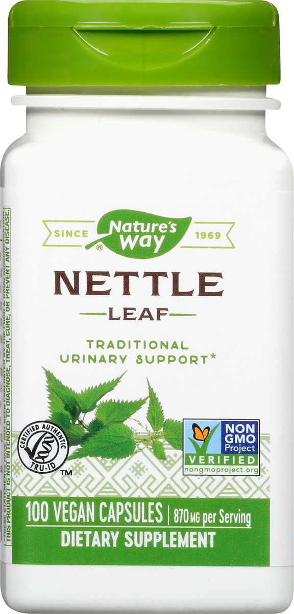 slide 5 of 9, Nature's Way Nettle Leaf, 870 mg per serving, Non-GMO Project, 100 Vcaps, 100 ct