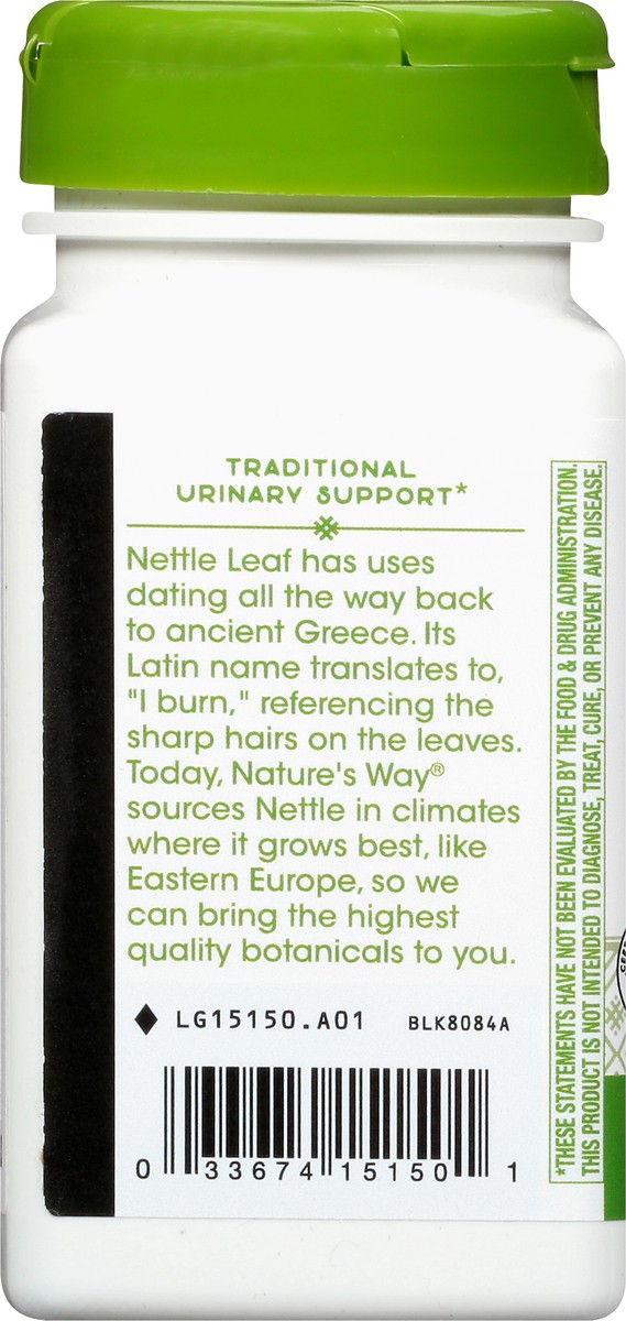 slide 6 of 9, Nature's Way Nettle Leaf, 870 mg per serving, Non-GMO Project, 100 Vcaps, 100 ct