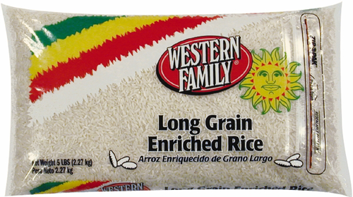 slide 1 of 1, Western Family Long Grain Enriched Rice, 5 lb