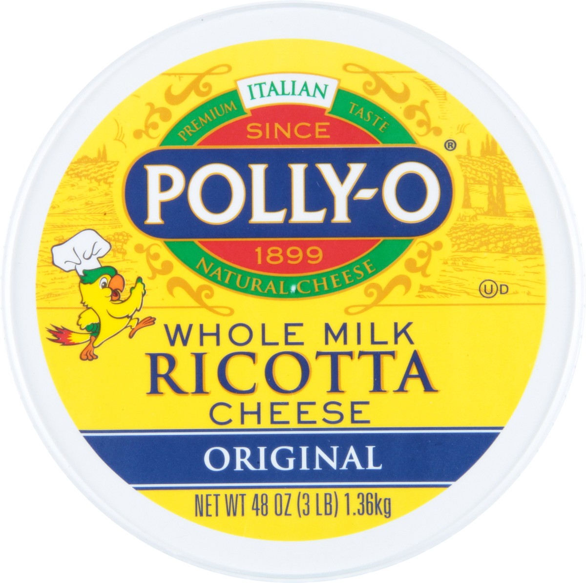 slide 6 of 11, Polly-O Original Ricotta Cheese with Whole Milk, 48 oz Tub, 48 oz