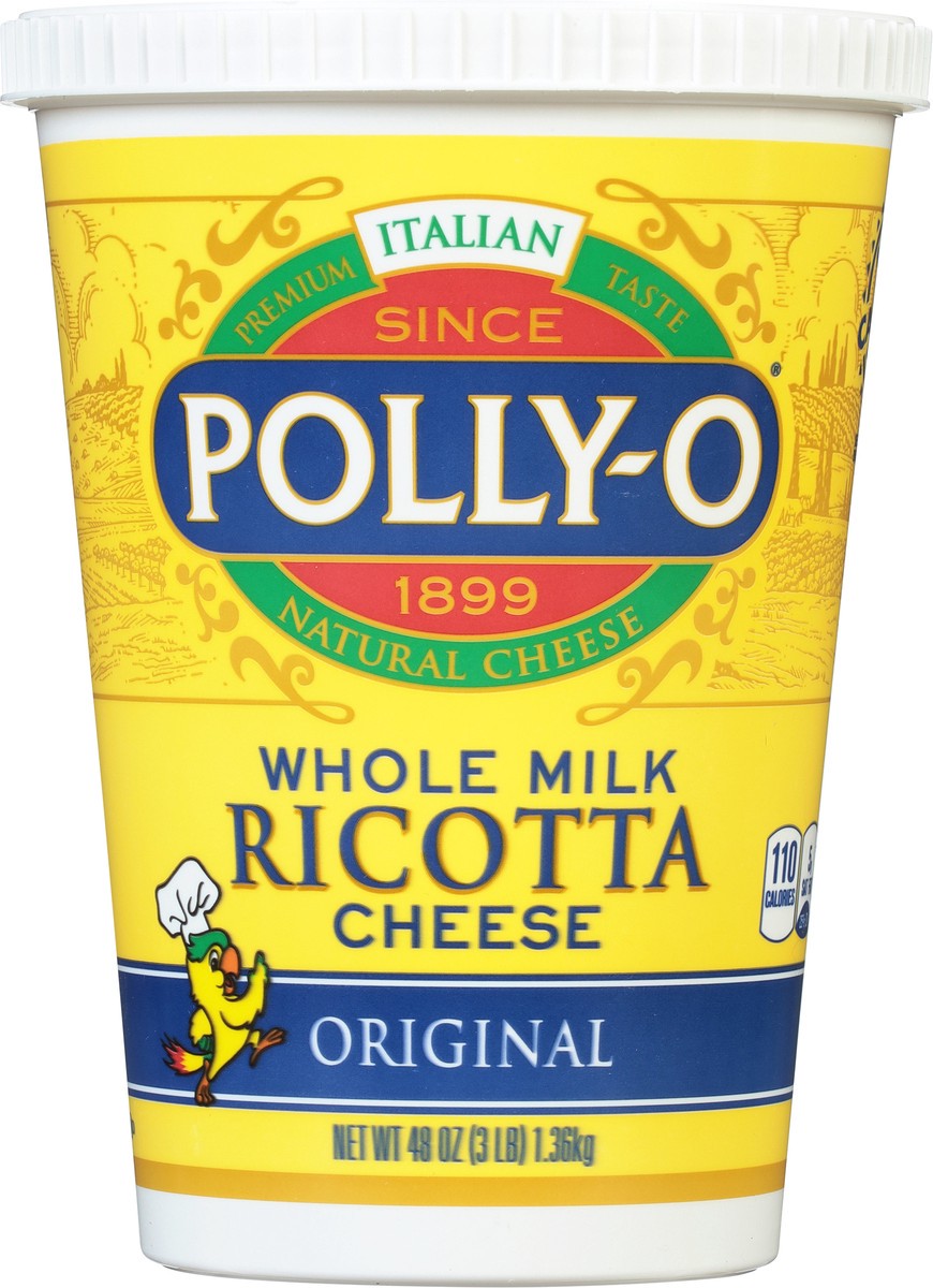 slide 10 of 11, Polly-O Original Ricotta Cheese with Whole Milk, 48 oz Tub, 48 oz