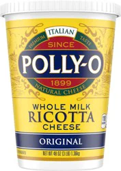 Polly-O Original Whole Milk Ricotta Cheese 48 oz Tub
