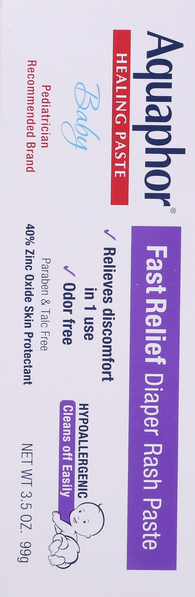 slide 14 of 14, Aquaphor Baby Fast Relief Diaper Rash Paste 3.5 oz, 3.5 oz