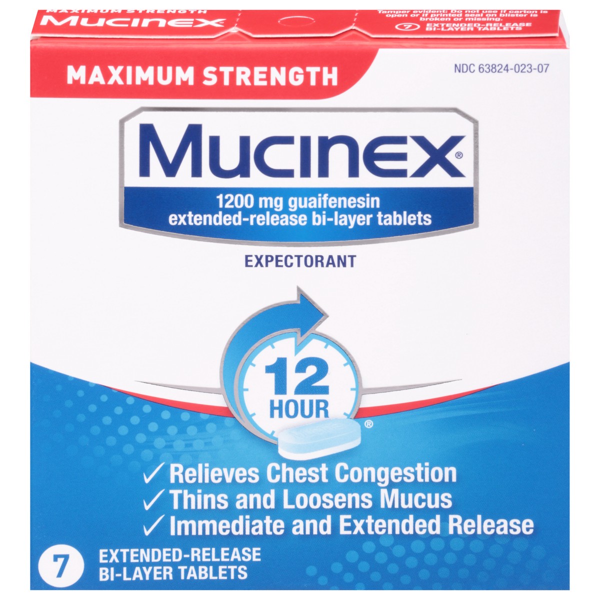 slide 8 of 12, Mucinex 12 Hr Max Strength Chest Congestion Expectorant Tablets, 7ct, 7 ct