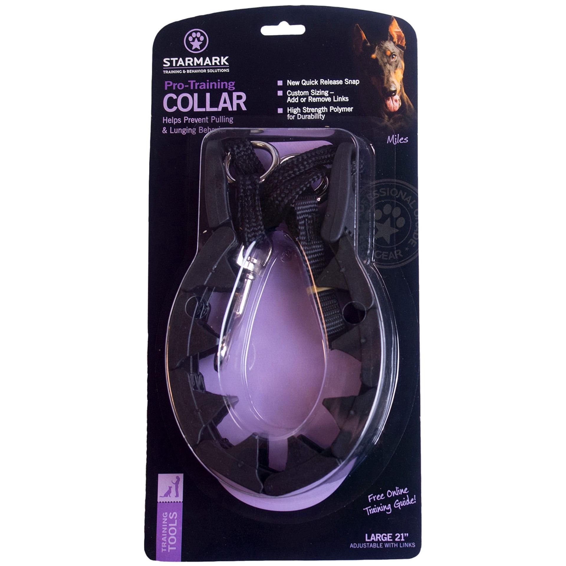 slide 1 of 1, Starmark Star Mark Pro-Training Dog Collar, LG