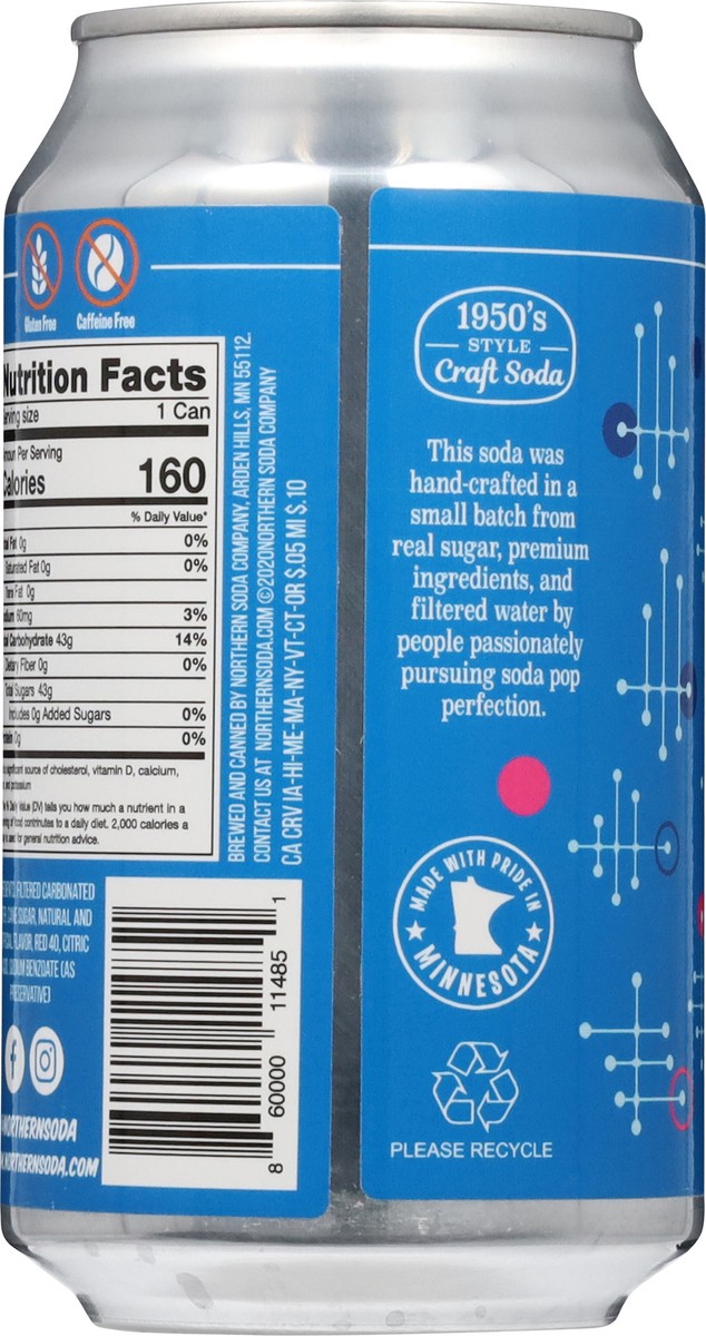 slide 14 of 14, Northern Soda Company Cane Sugar Huckle Berry Craft Soda 12 fl oz, 