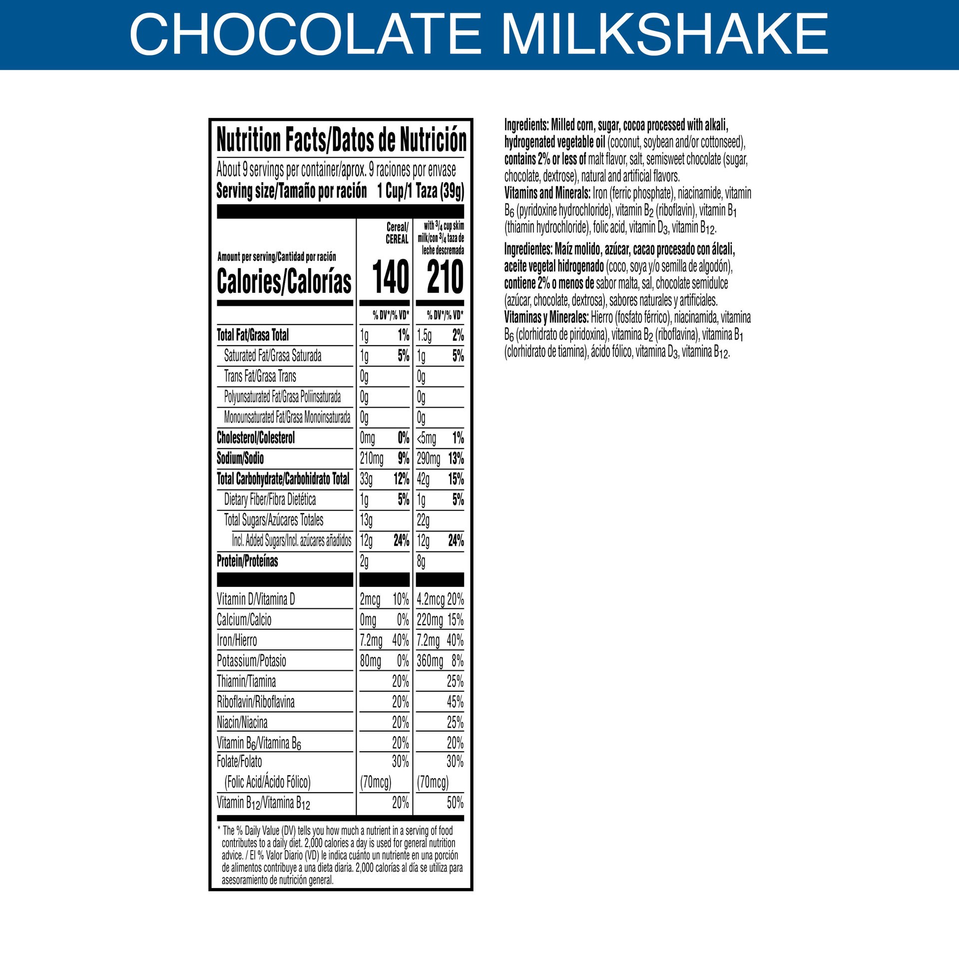 slide 3 of 5, Frosted Flakes Kellogg's Frosted Flakes Breakfast Cereal Chocolate Milkshake, 12.2 oz, 12.2 oz