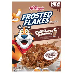 Kellogg''s Frosted Flakes Breakfast Cereal, Kids Cereal, Family Breakfast, Chocolate Milkshake, 12.2oz Box (1 Box)