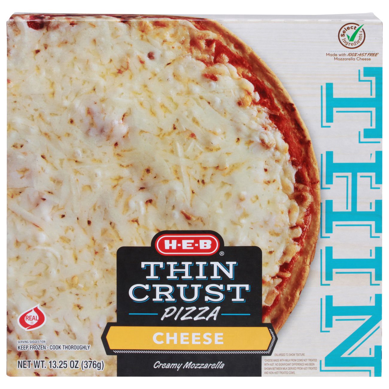 slide 1 of 1, H-E-B Classic Selections Deli Style Extra Thin Crust Cheese Pizza, 15.25 oz