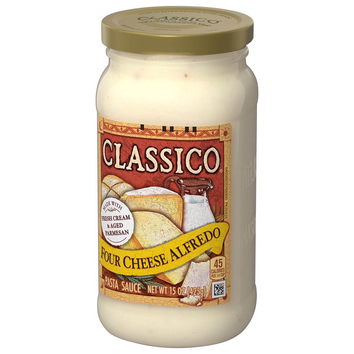 slide 3 of 13, Classico Four Cheese Alfredo Pasta Sauce, 15 oz. Jar, 15 oz
