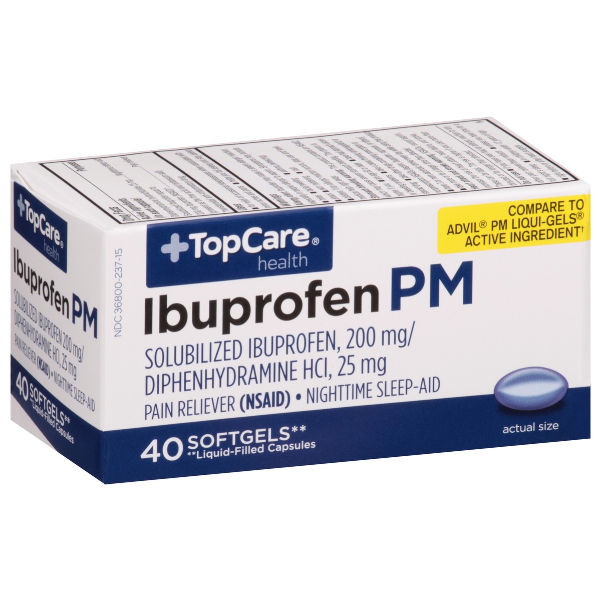 slide 2 of 9, TopCare Health Ibuprofen PM 40 Softgels, 40 ct