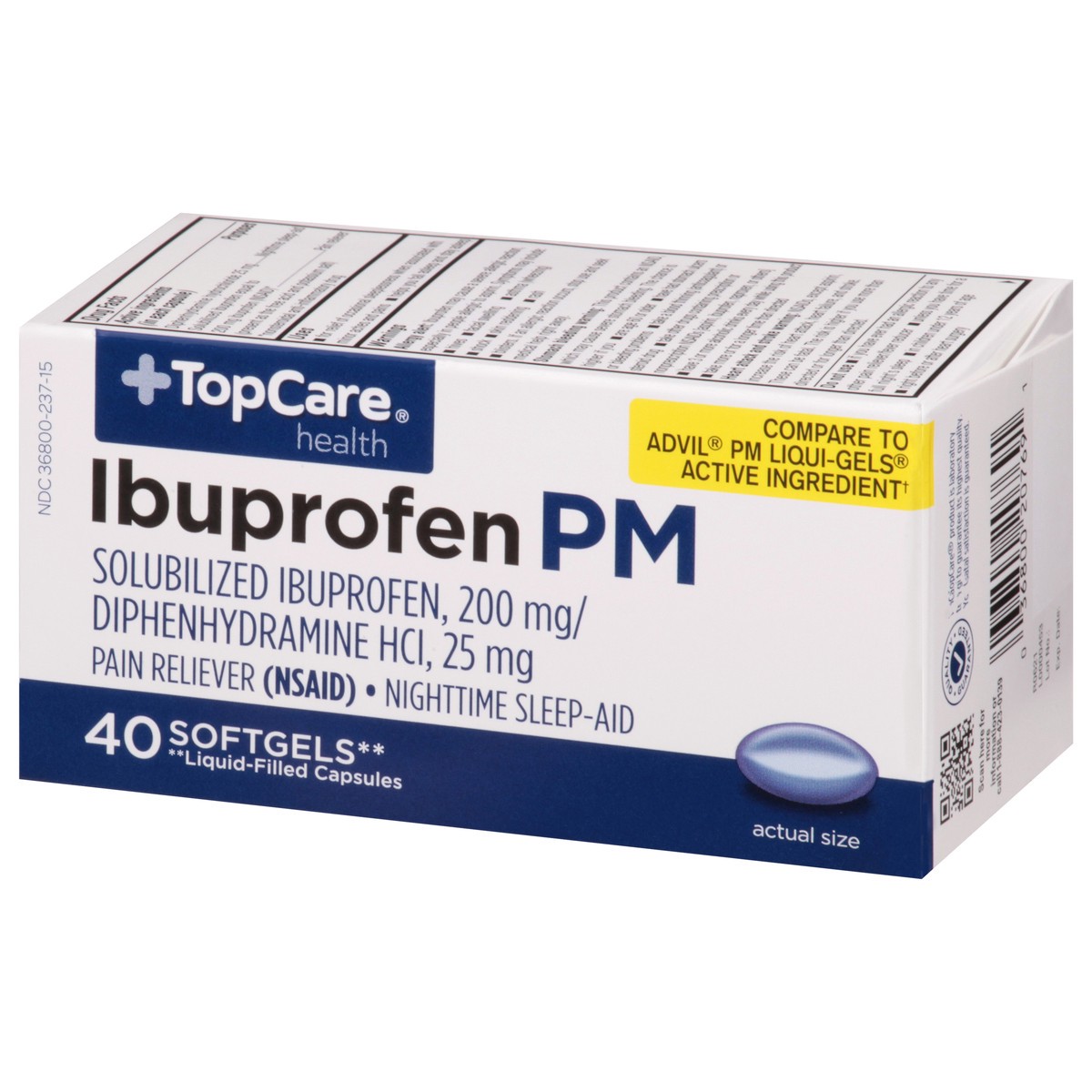 slide 4 of 9, TopCare Health Ibuprofen PM 40 Softgels, 40 ct