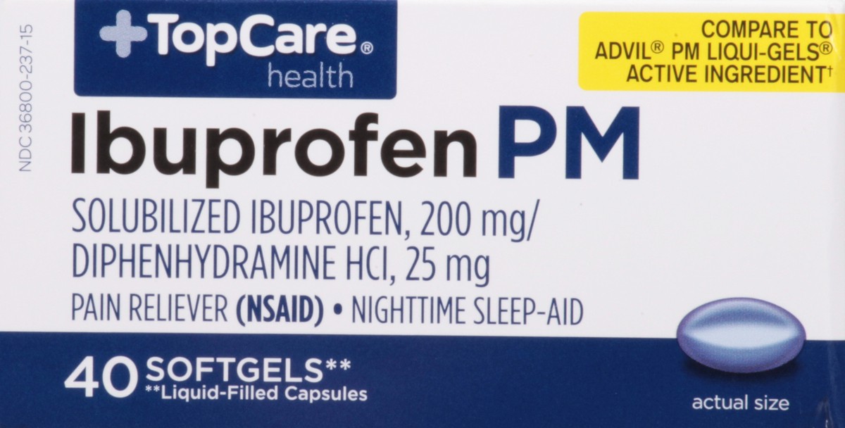 slide 9 of 9, TopCare Health Ibuprofen PM 40 Softgels, 40 ct