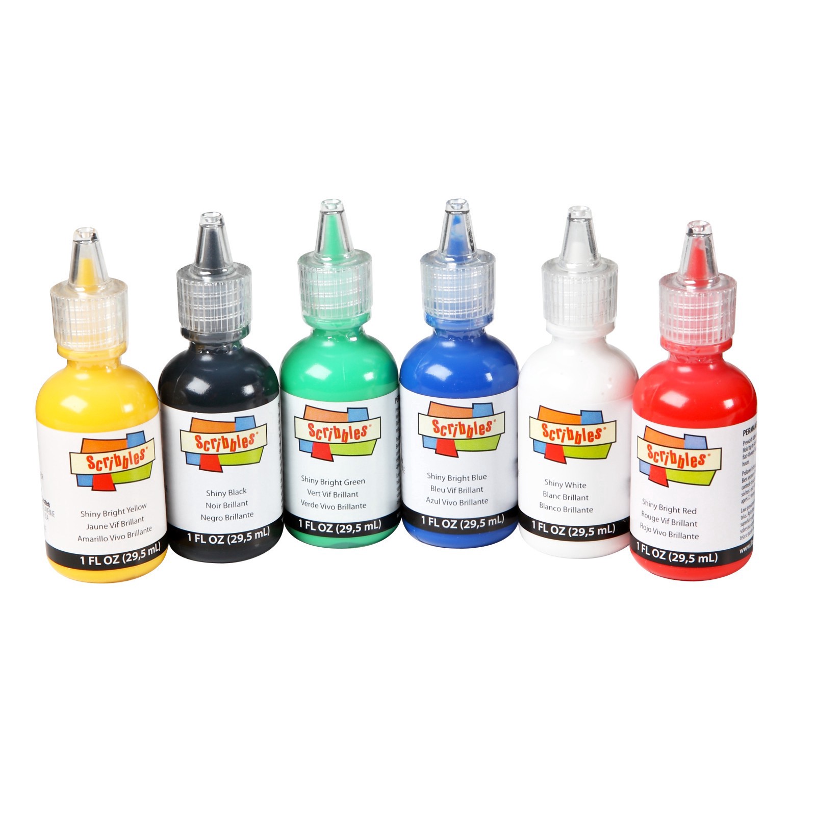 slide 4 of 6, Scribbles Shiny 3d Fabric Paint Set, 1 fl oz