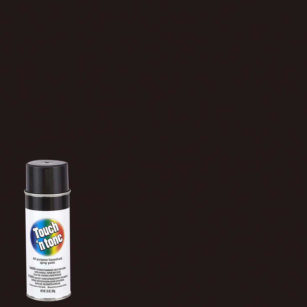 slide 1 of 9, Touch 'n Tone All-Purpose Household Spray Paint, Semi-Gloss Black, 10 oz