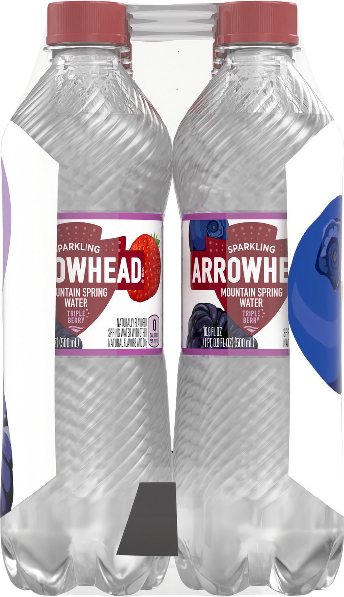 slide 3 of 9, Arrowhead Triple Berry Sparkling Mountain Spring Water - 8 ct; 16.9 fl oz, 8 ct; 16.9 fl oz