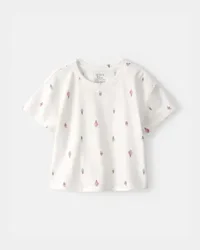 Carters Baby Girl Ice Cream Top - White White 24M