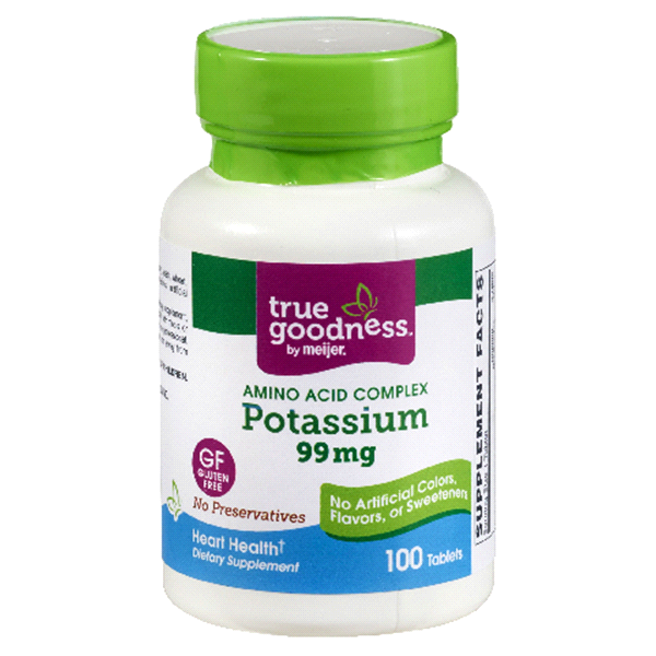 slide 1 of 1, True Goodness Potassium 99mg Tab, 100 ct