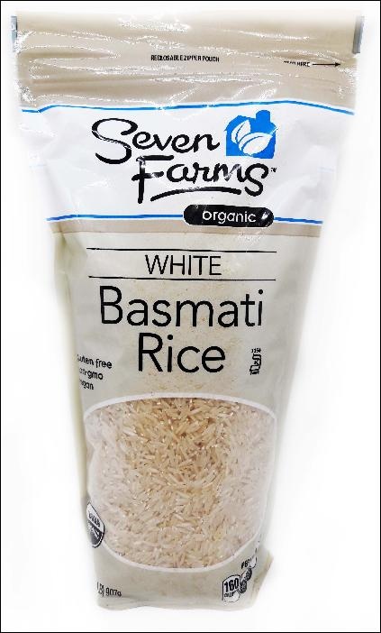 slide 1 of 1, Seven Farms Organic White Basmat, 32 oz