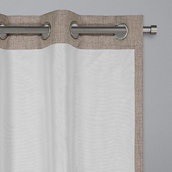 slide 3 of 8, Brookstone Renwick Grommet 100% Blackout Lined Window Curtain Panel - Mocha, 95 in