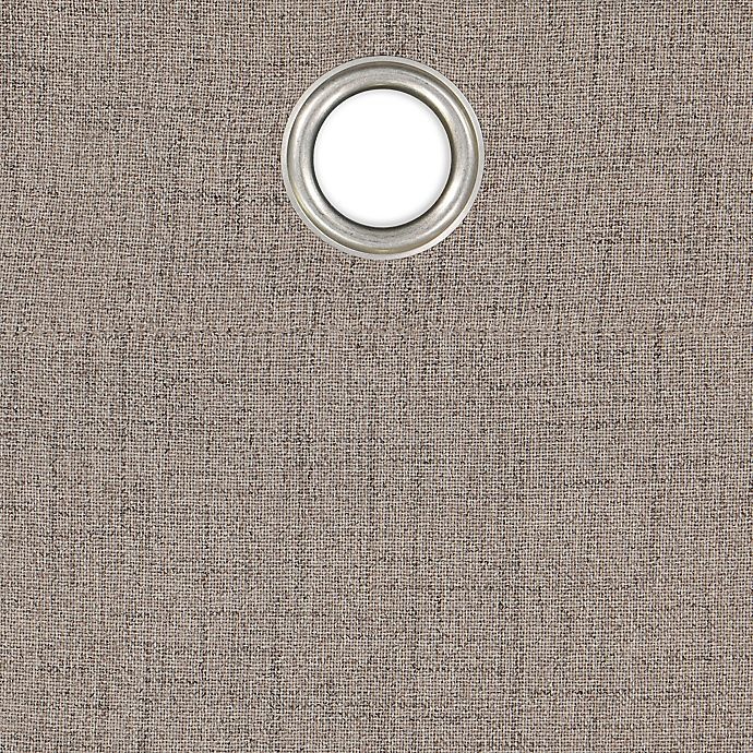 slide 5 of 8, Brookstone Renwick Grommet 100% Blackout Lined Window Curtain Panel - Mocha, 95 in