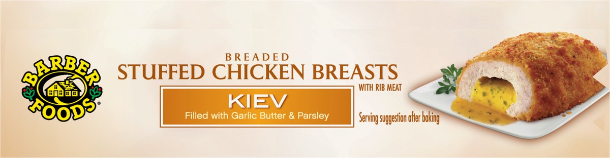 slide 5 of 13, Barber Foods Stuffed Chicken Breasts Kiev, 6 Count, 283.50 g