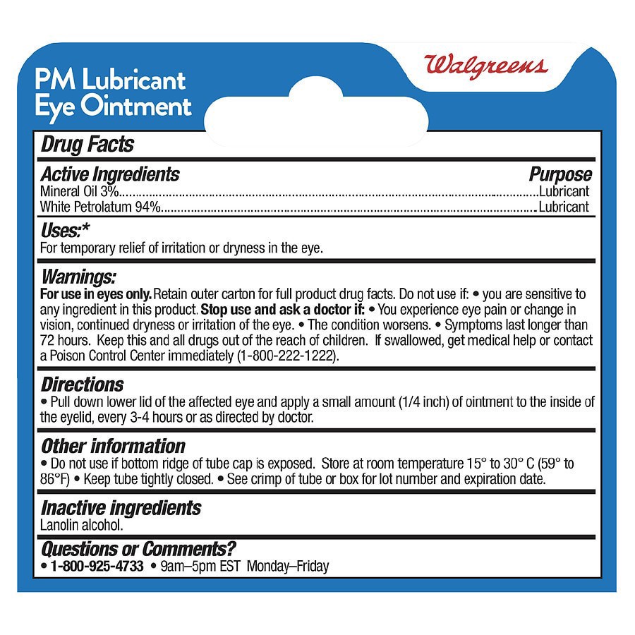 slide 2 of 2, Walgreens PM Lubricant Eye Ointment, 0.13 oz