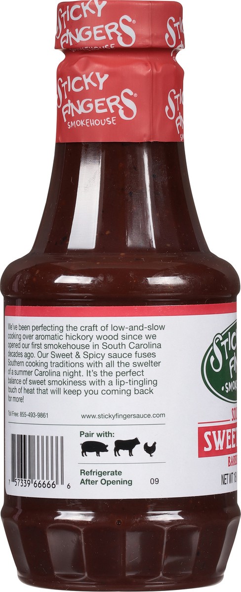 slide 5 of 7, Sticky Fingers Smokehouse Southern Sweet & Spicy Barbecue Sauce 18 oz, 18 oz