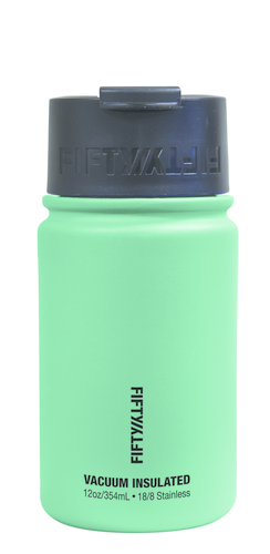 slide 1 of 1, Fifty50 Aqua Flip Lid Bottle, 12 oz