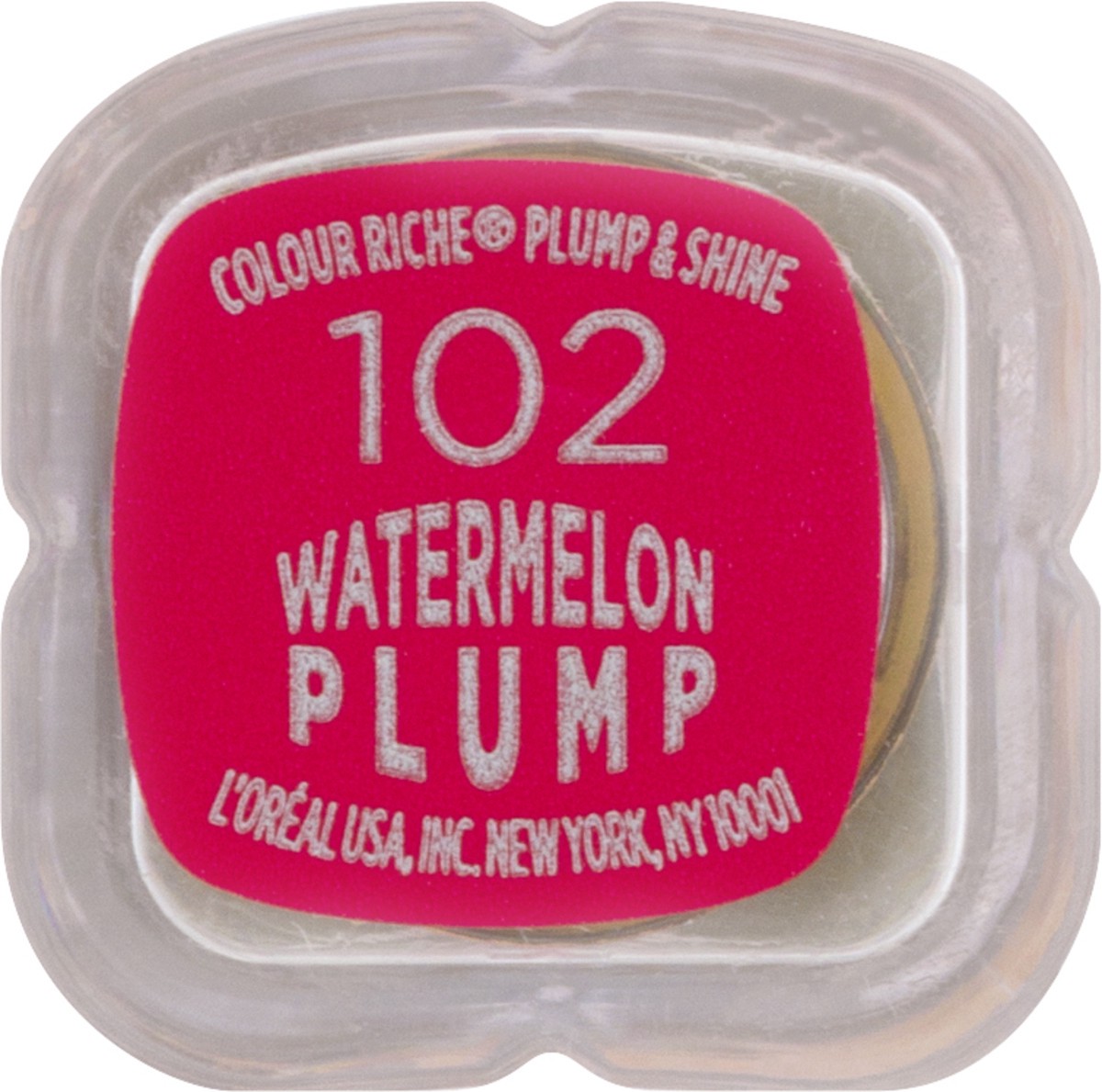 slide 4 of 9, L'Oréal Colour Riche Plump And Shine Lipstick, Sheer Lipstick, Watermelon Plump, 0.1 oz