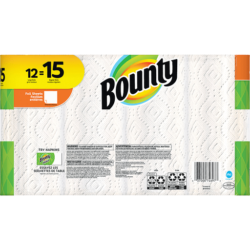 slide 3 of 8, Bounty Paper Towels, 12 ct