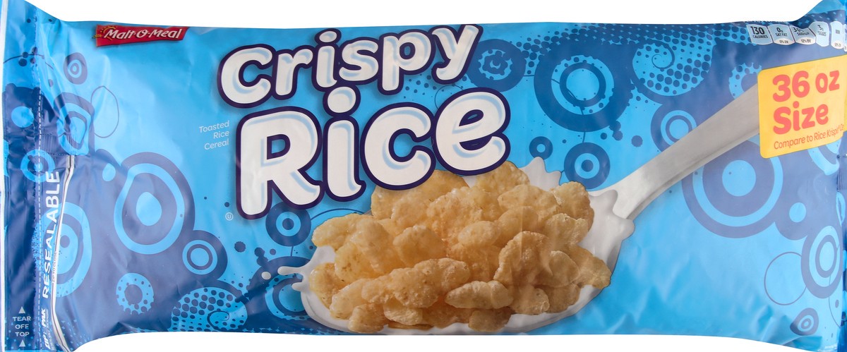 slide 5 of 6, Malt-O-Meal Crispy Rice Cereal, Gluten Free Breakfast Cereal, 36 OZ Resealable Cereal Bag, 36 oz