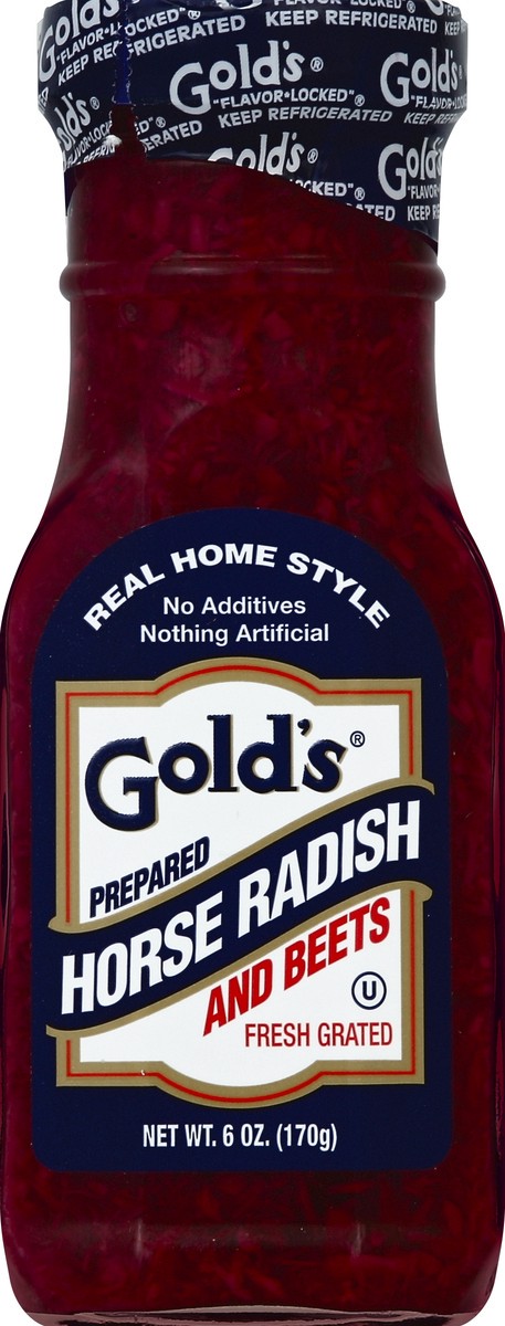 slide 1 of 3, Gold's Red Horseradish, 6 oz