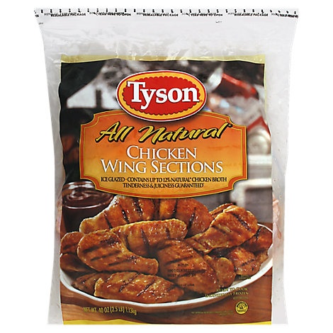 slide 1 of 1, Tyson Chicken Wings Individually Fast Frozen, 2.5 lb