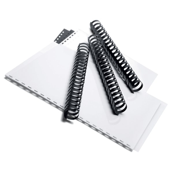 slide 1 of 1, Office Depot Brand Comb Binding Spines - Black, 25 ct